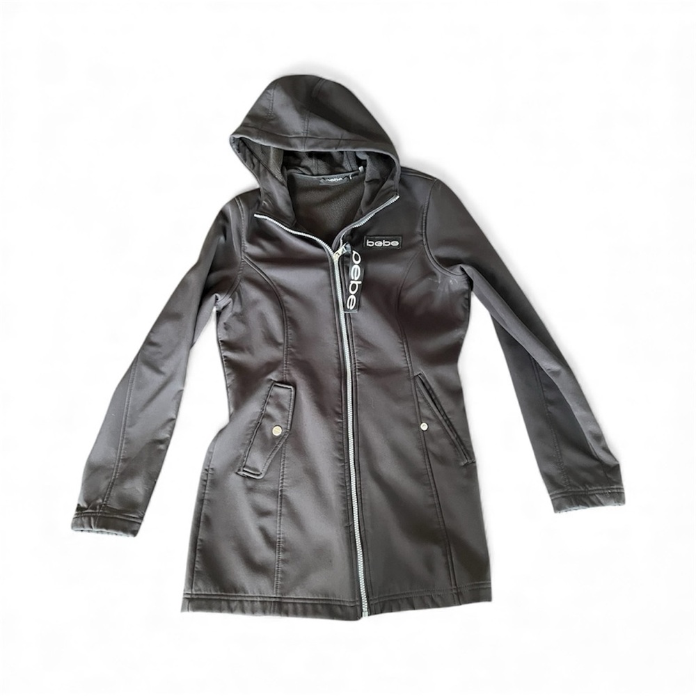 Bebe Women's Black Hooded Jacket